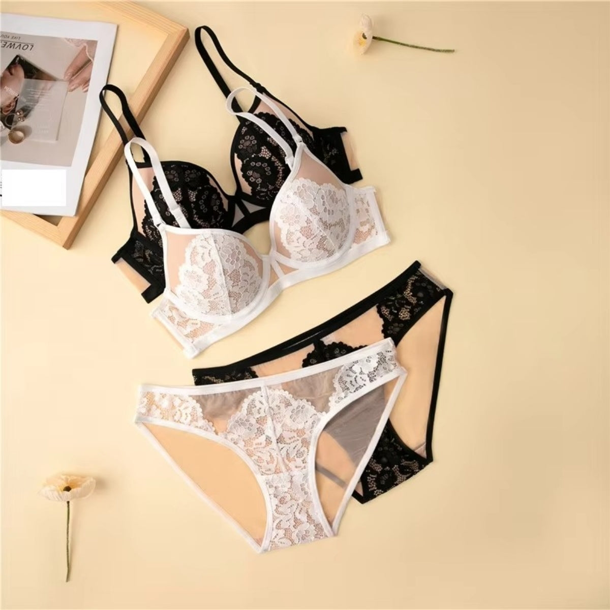 (Pack of 6) Women's Bra Panty Lingerie Set for Girl's | L-163