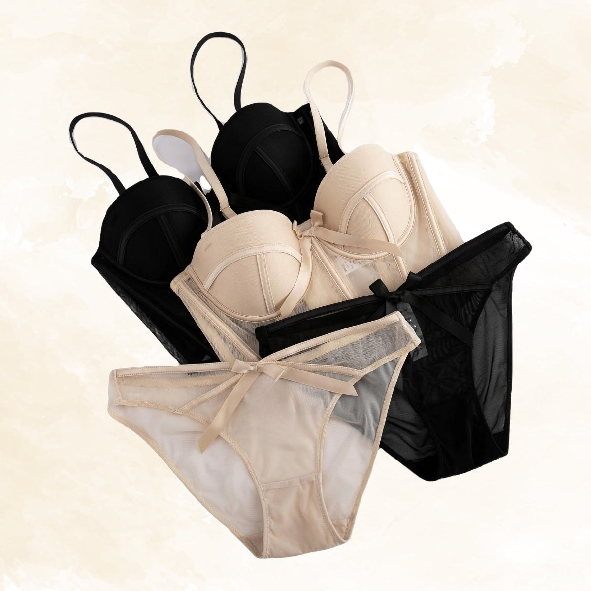 (Pack of 6) Women's Bra Panty Lingerie Set for Girl's | L-164