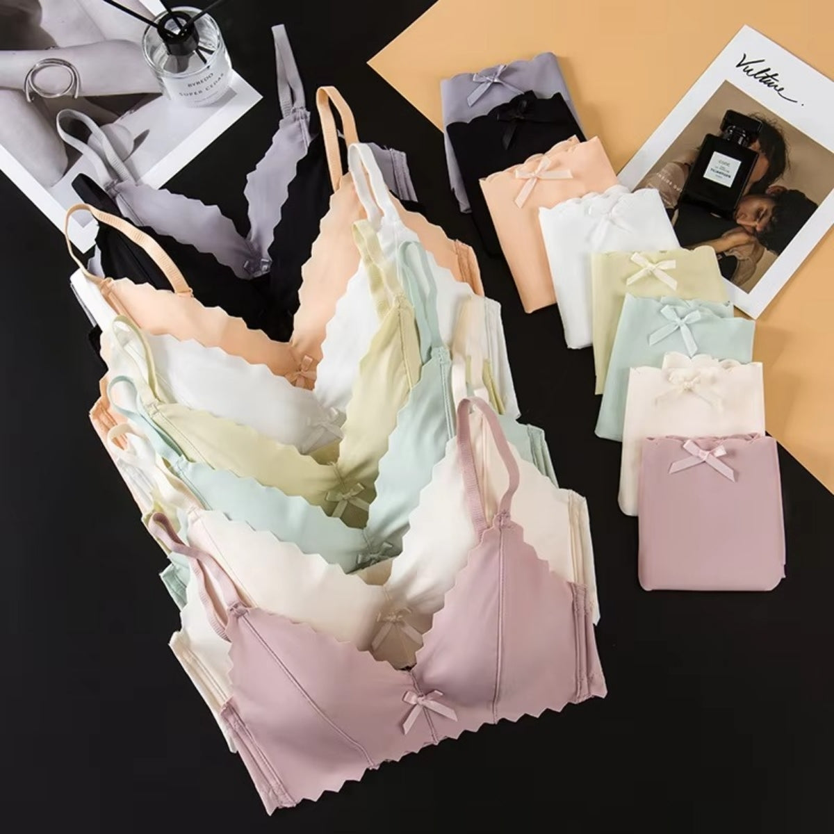 (Pack of 6) Women's Bra Panty Lingerie Set for Girl's | L-144