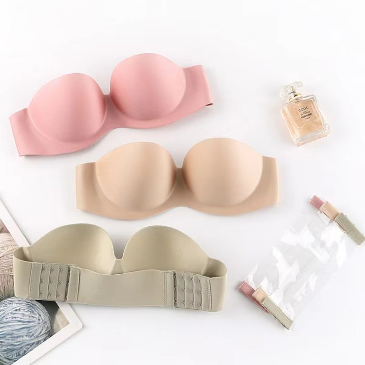 4-Pack Premium Quality Strapless Bra – Ultimate Comfort & Support | SB -12
