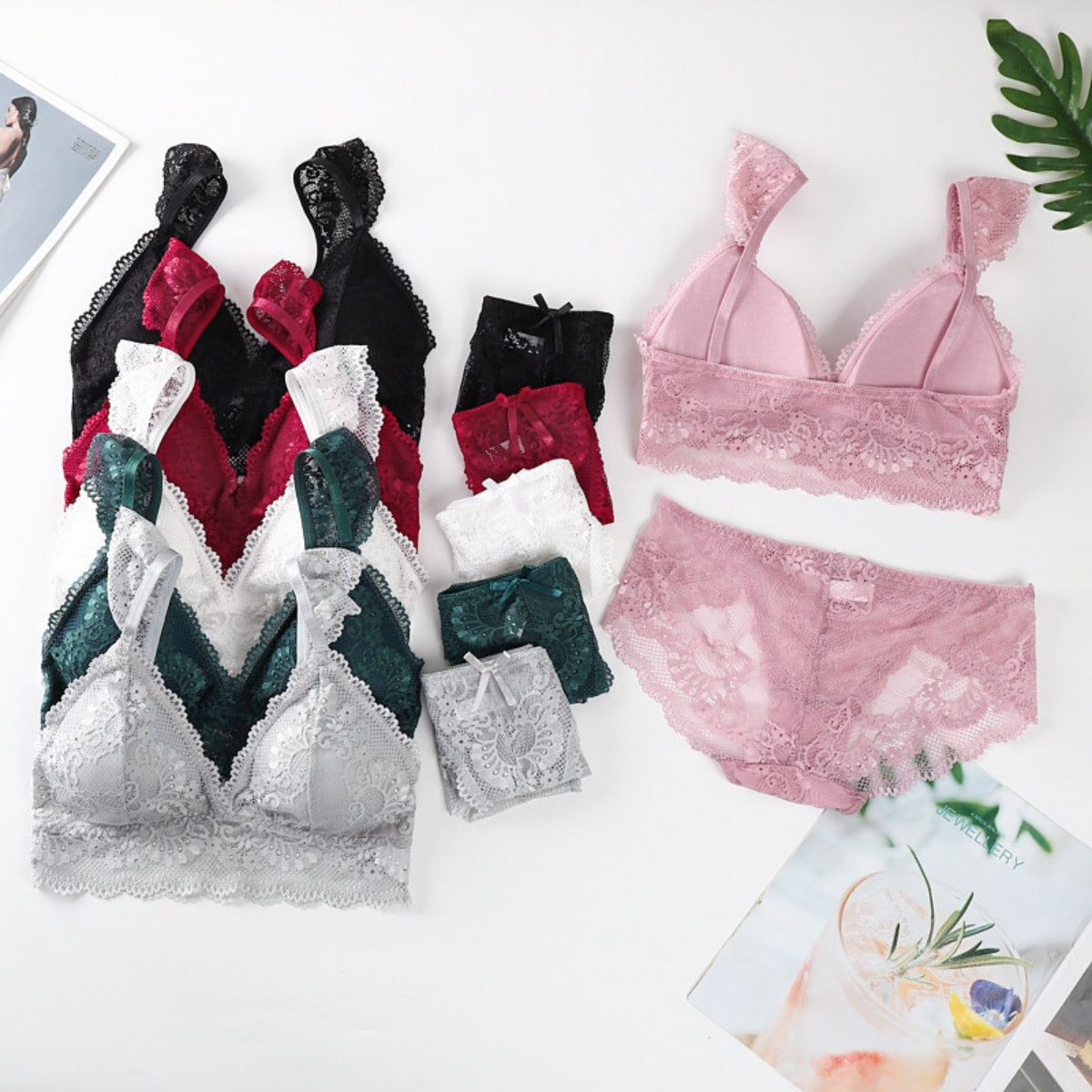 (Pack of 6) Women's Bra Panty Lingerie Set for Girl's | L-132