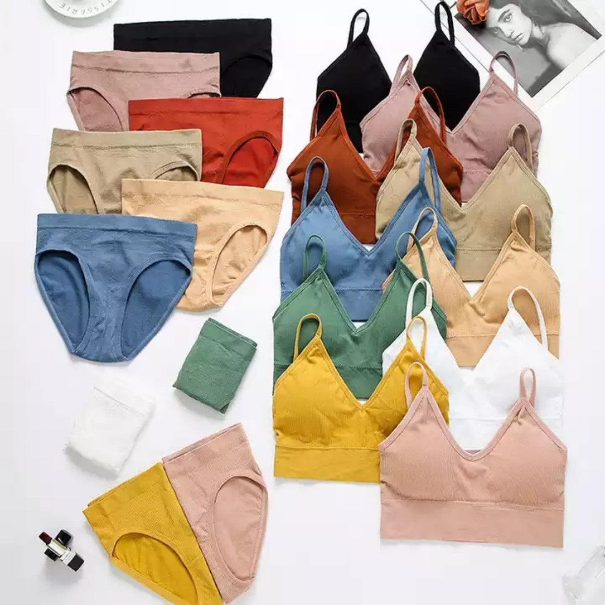 (Pack of 6) Women's Bra Panty Lingerie Set for Girl's Combo | L-33