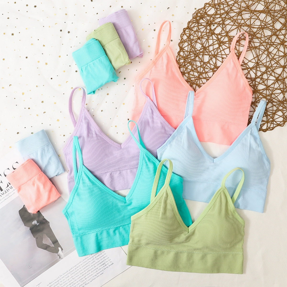 (Pack of 6) | Women's  Bra Panty Lingerie Set for Girl's Combo -by Zivina | L-98