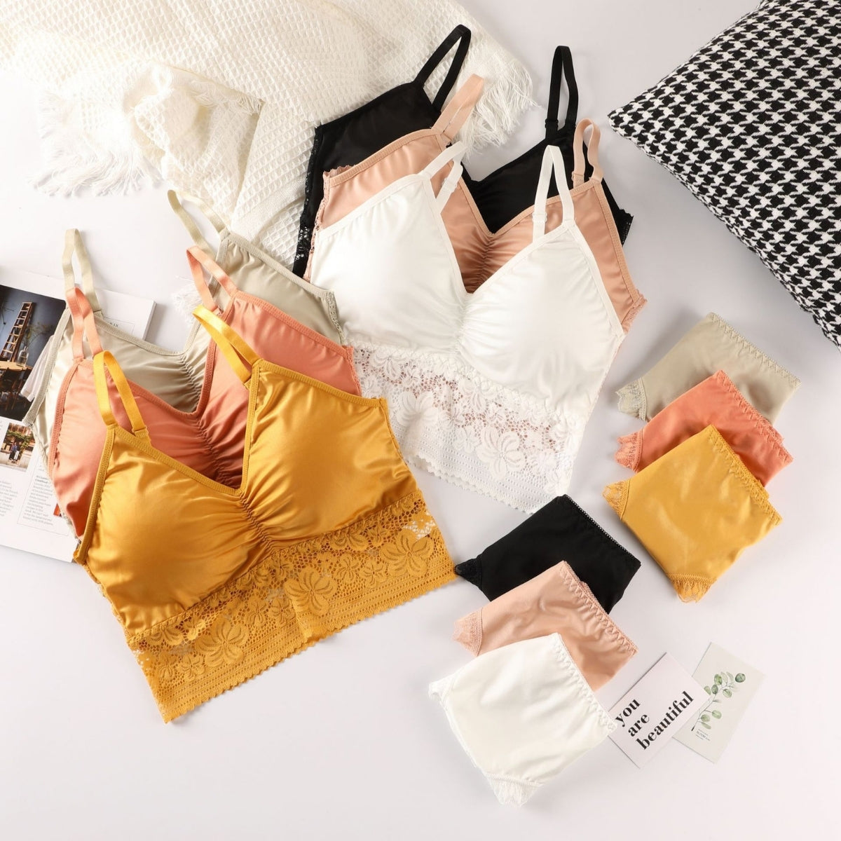 (Pack of 6) Women's Bra Panty Lingerie Set for Girl's | L-138