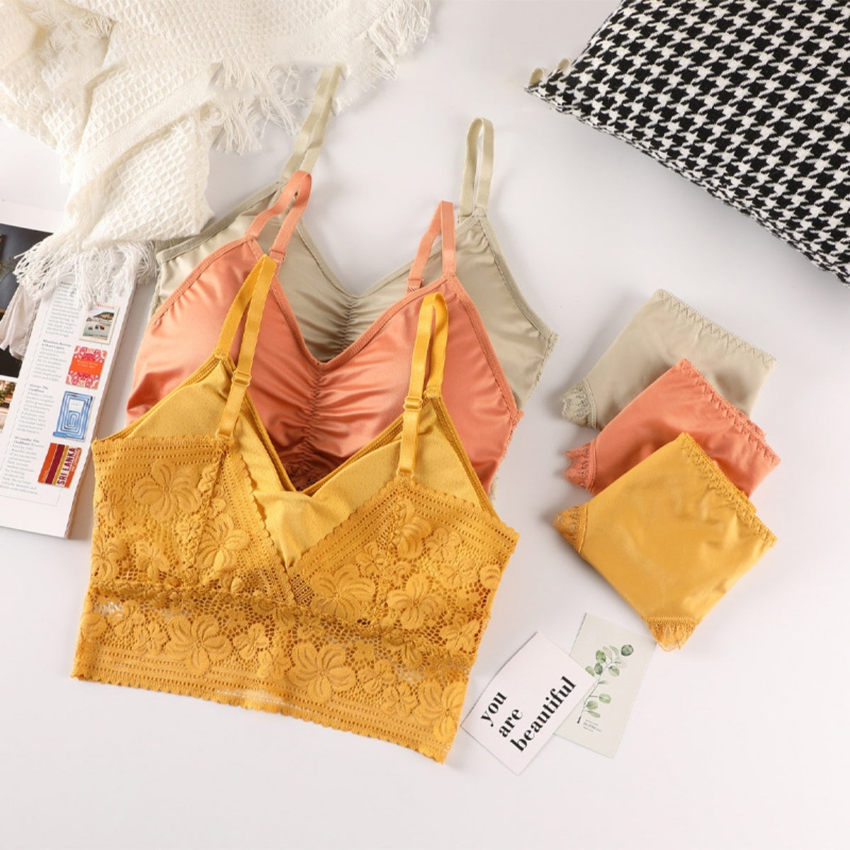 (Pack of 6) Women's Bra Panty Lingerie Set for Girl's | L-138