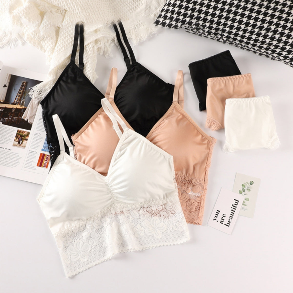 (Pack of 6) Women's Bra Panty Lingerie Set for Girl's | L-138