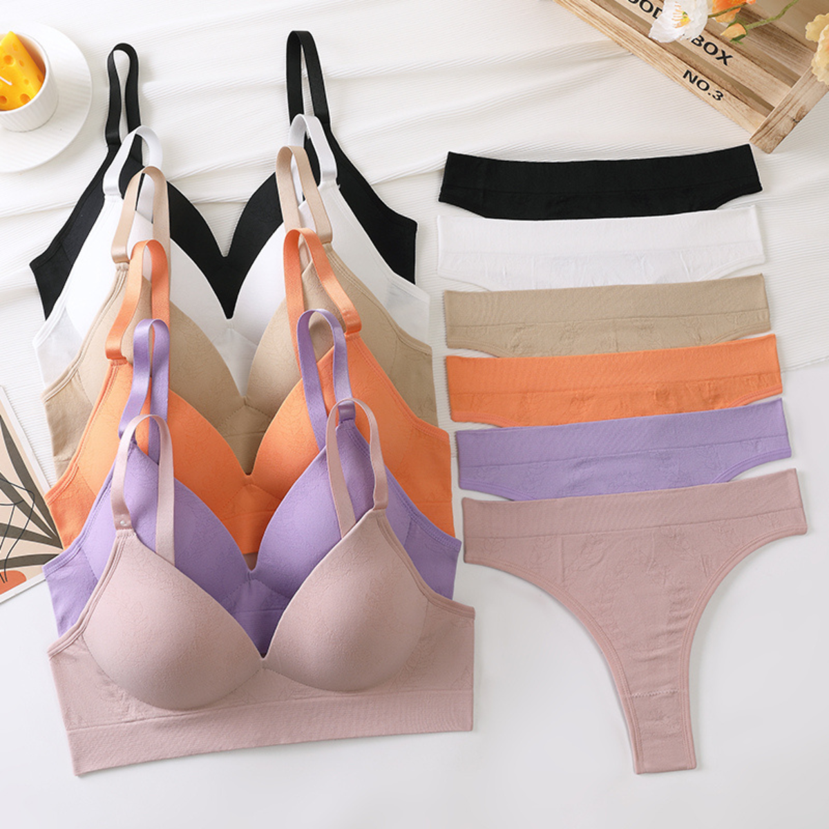 8-Pair Women's Coordinated Bra and Panty Lingerie Set | CB-06