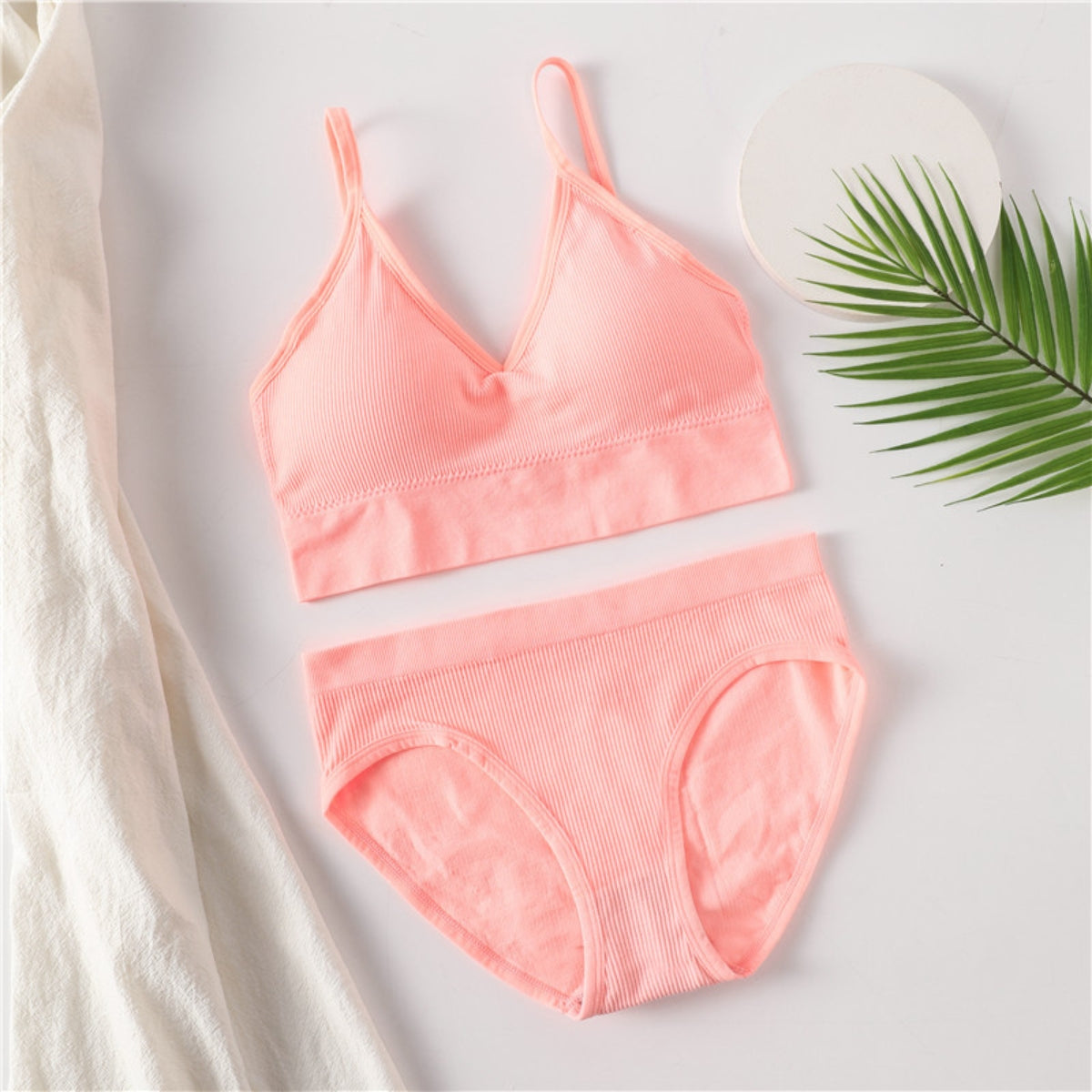 (Pack of 6) Women's Striped Bra & Panty Lingerie Set for Girl's Combo -by Zivina | L-64