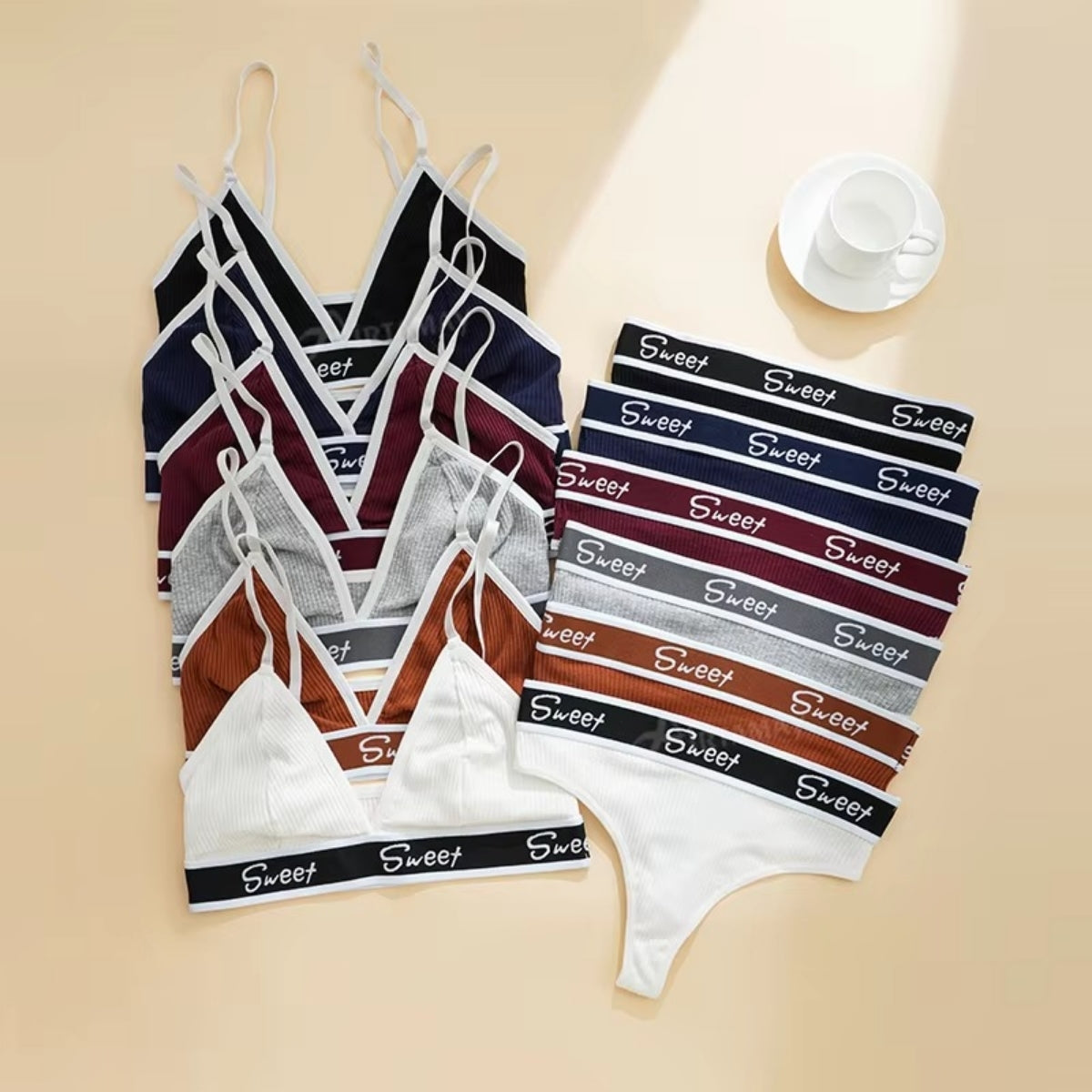 (Pack of 6) Women's Bra Panty Lingerie Set for Girl's | L-148