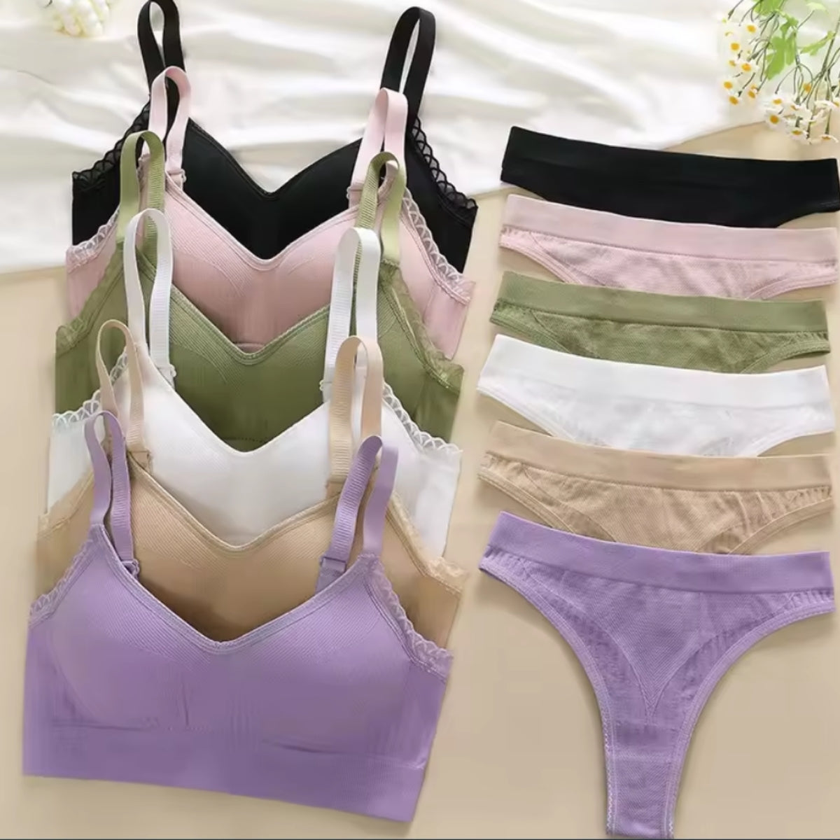 8-Pair Women's Coordinated Bra and Panty Lingerie Set | CB-02