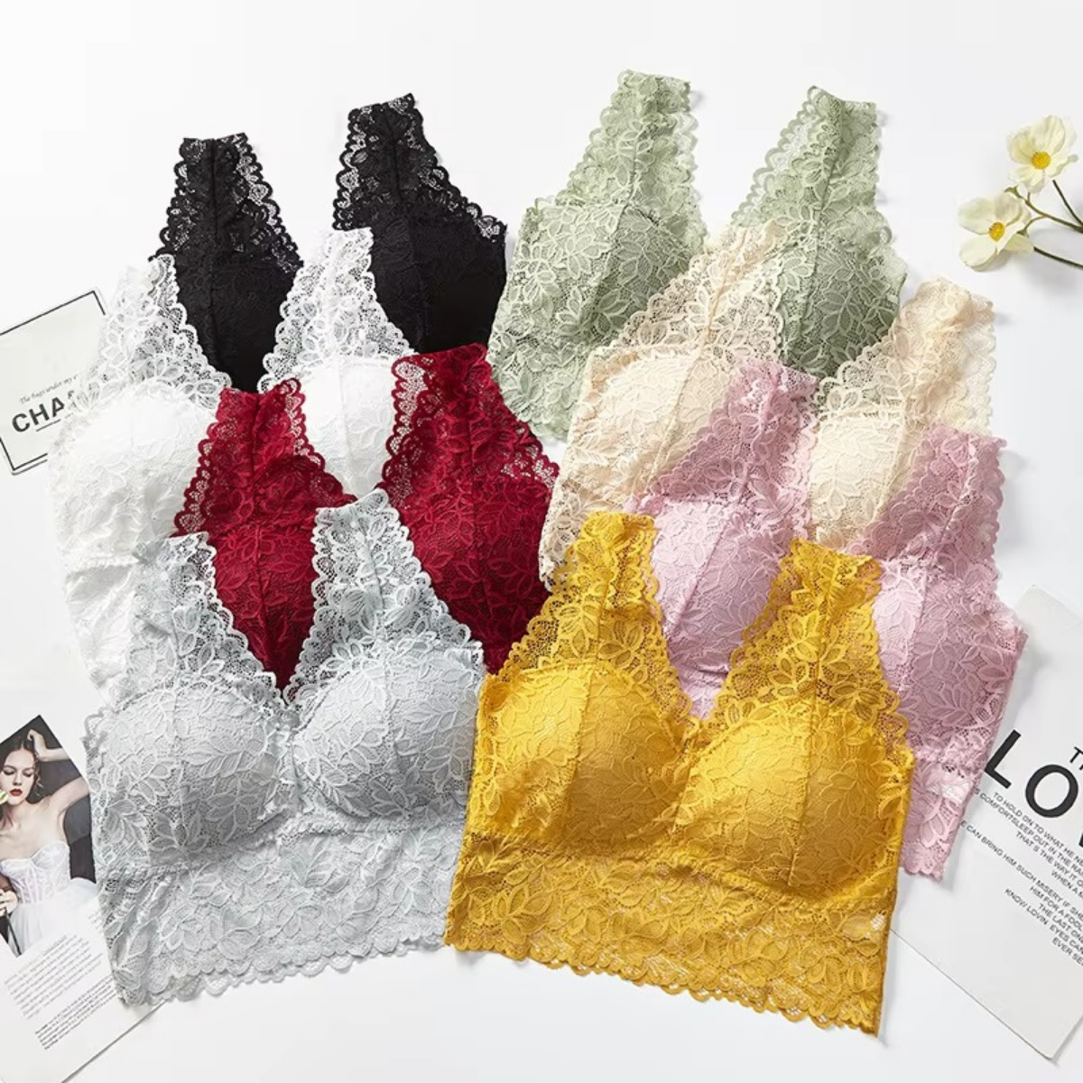 4-Pack Women’s | Trendy Bralette Collection | B-08