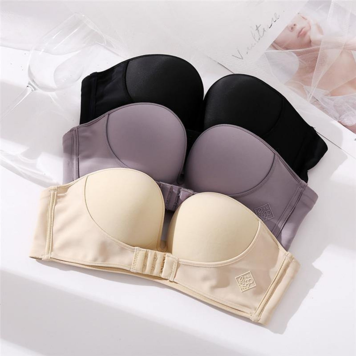 4-Pack Premium Quality Strapless Bra – Ultimate Comfort & Support | SB -15