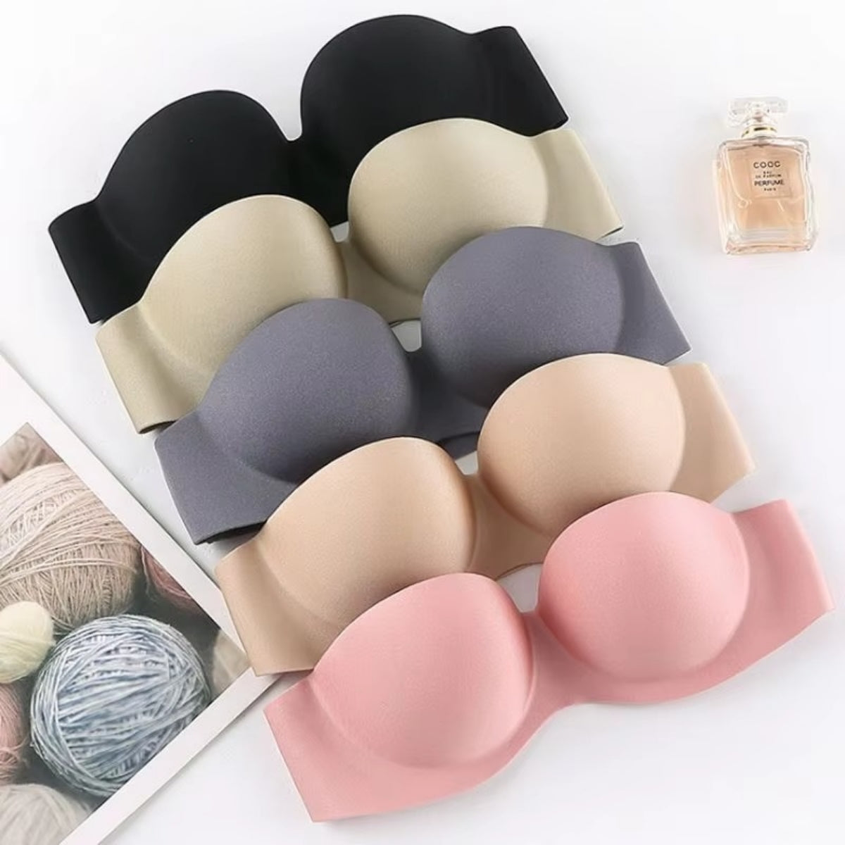 4-Pack Premium Quality Strapless Bra – Ultimate Comfort & Support | SB -12