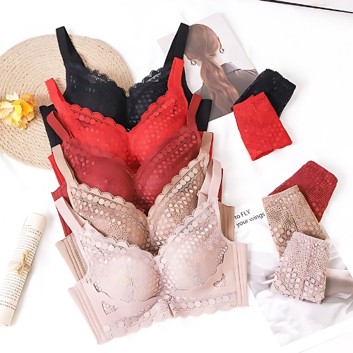 (Pack of 6) Women's Bra Panty Lingerie Set for Girl's Combo | L-55