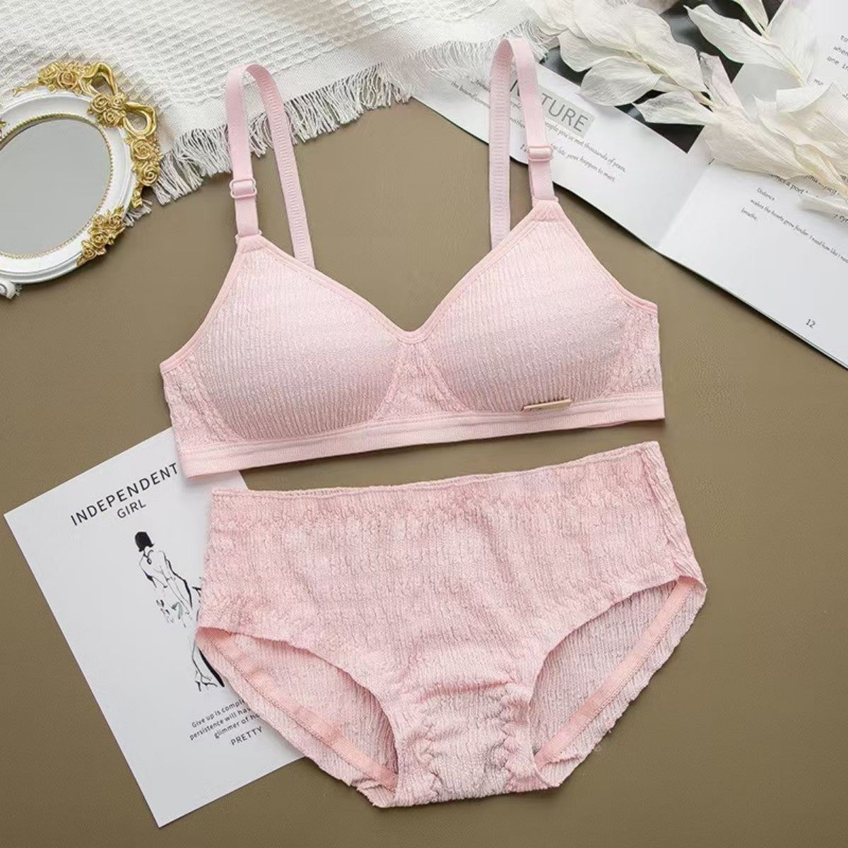 (Pack of 6) Women's Bra Panty Lingerie Set for Girl's Combo | L-40