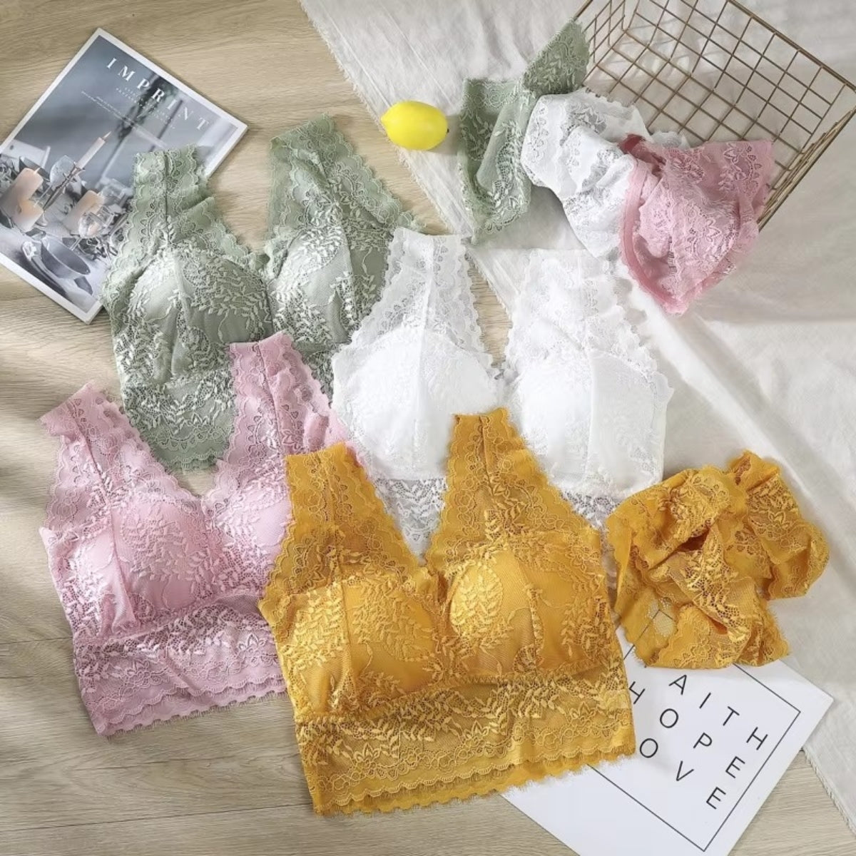 (Pack of 6) Women's  Bra Panty Lingerie Set for Girl's | L-155