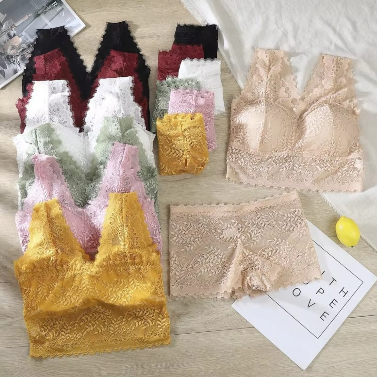 (Pack of 6) Women's  Bra Panty Lingerie Set for Girl's | L-155