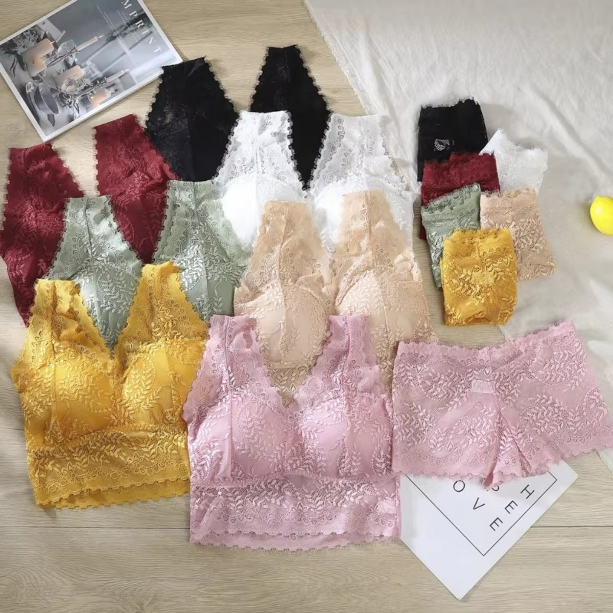 (Pack of 6) Women's  Bra Panty Lingerie Set for Girl's | L-155