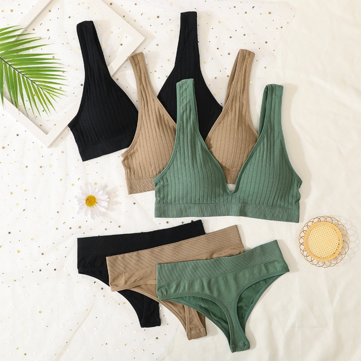 (Pack of 6) Women's Bra Panty Lingerie Set for Girl's Combo -by Zivina | L-97