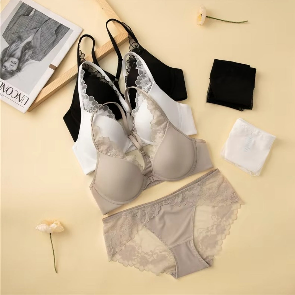 (Pack of 6) Women's Bra Panty Lingerie Set for Girl's | L-162